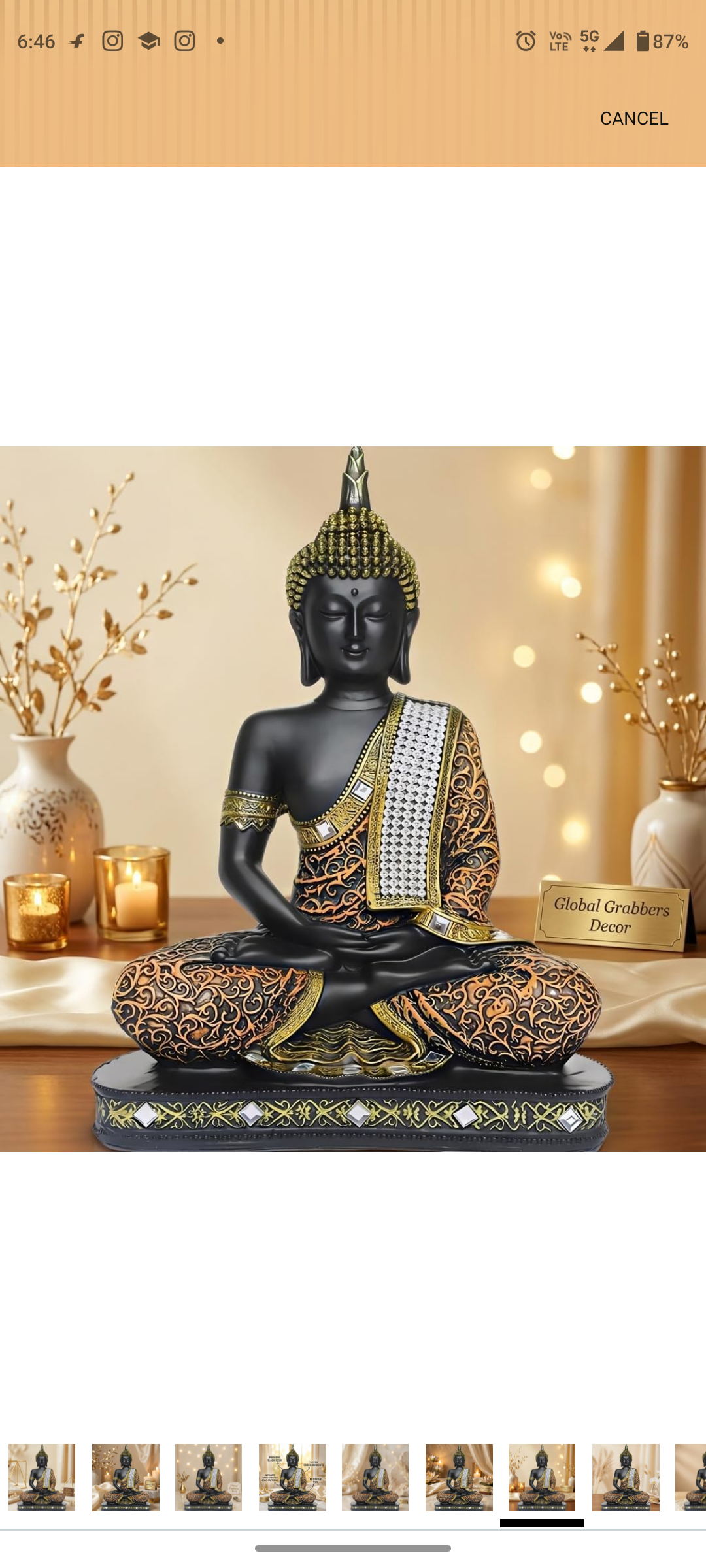 Meditating sitting buddha