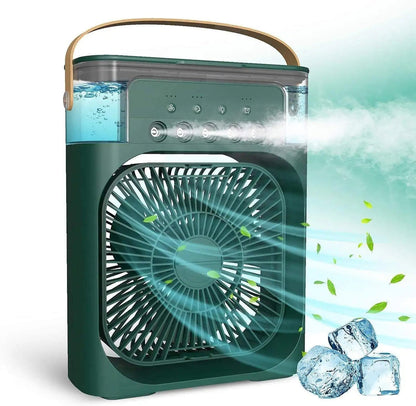 Mini Air Cooler – Portable USB Personal Air Cooler with Mist Spray, Humidifier & LED Night Light
