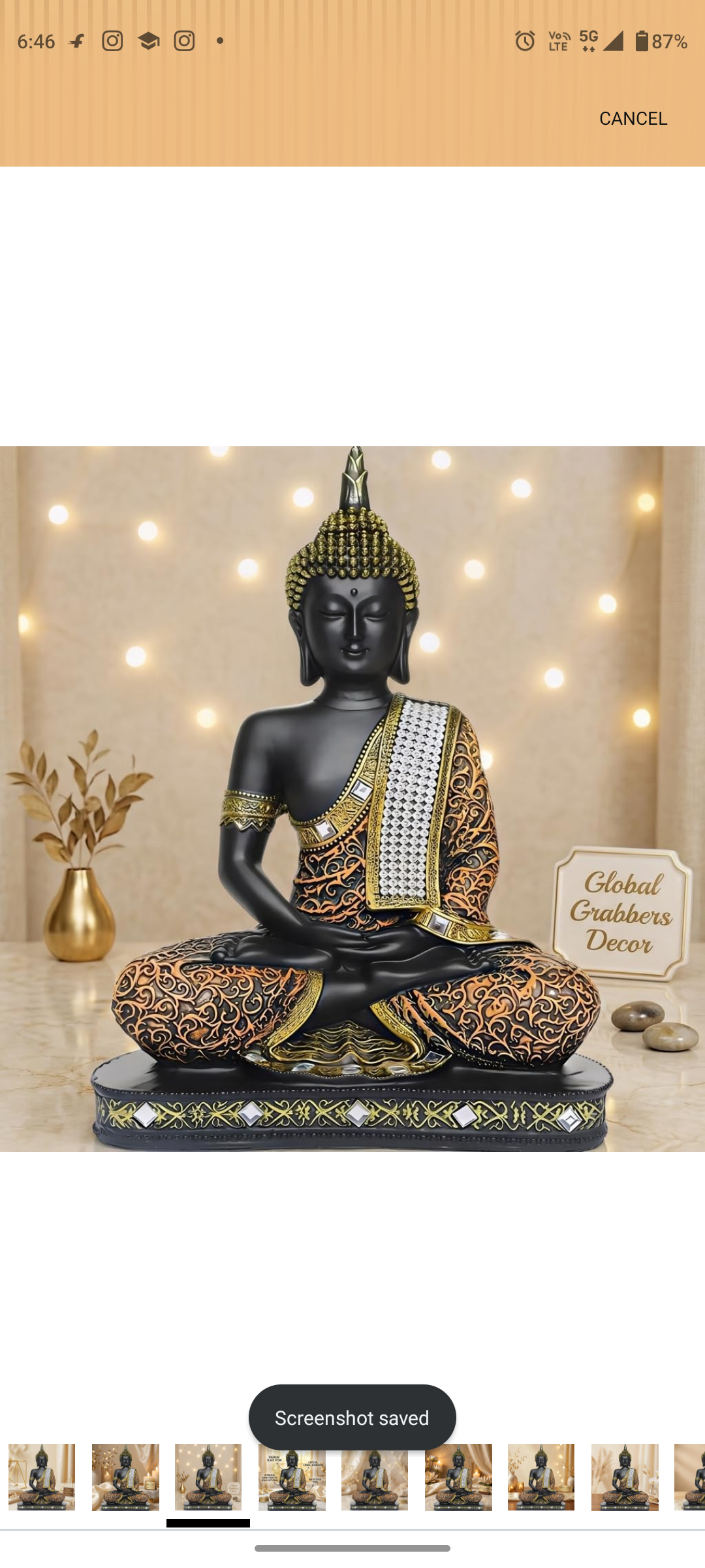 Meditating sitting buddha