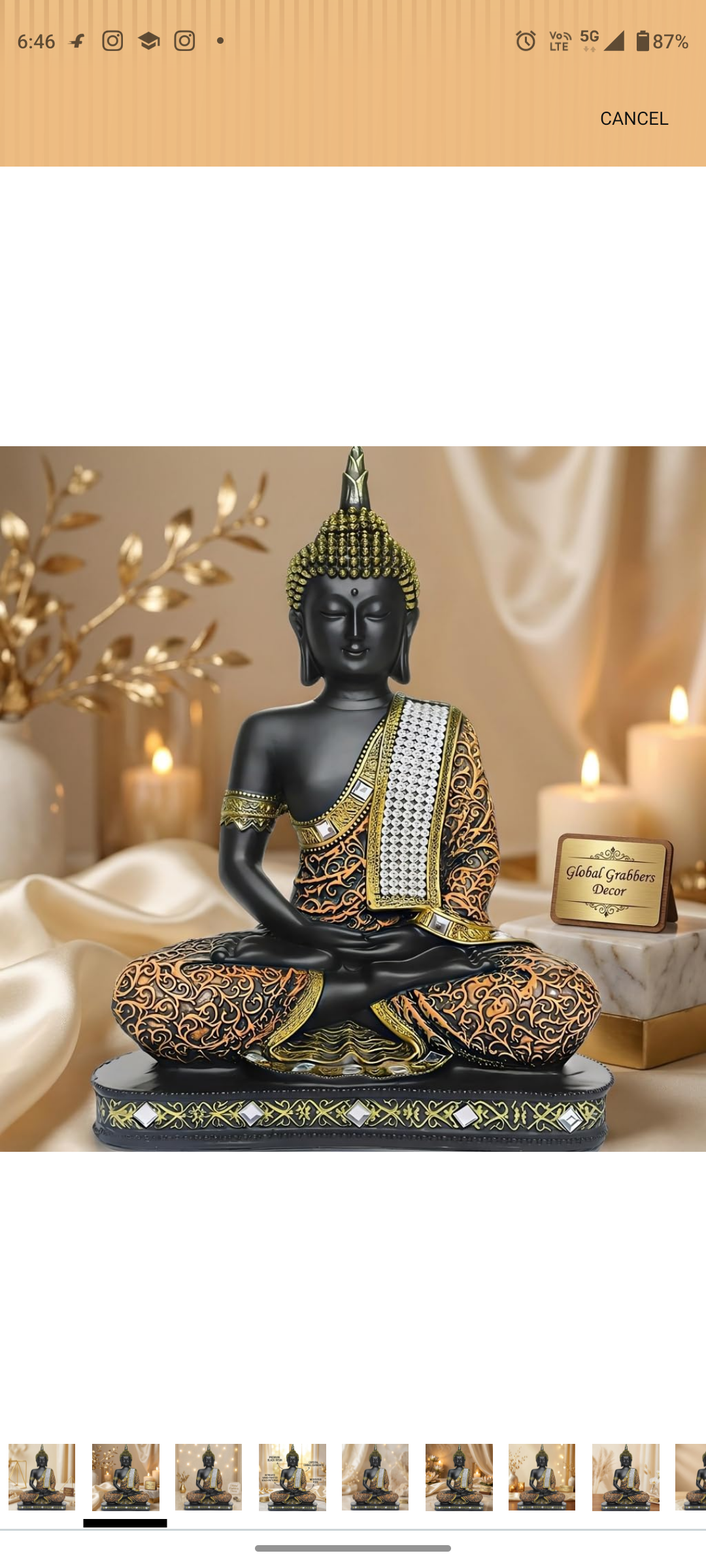 Meditating sitting buddha